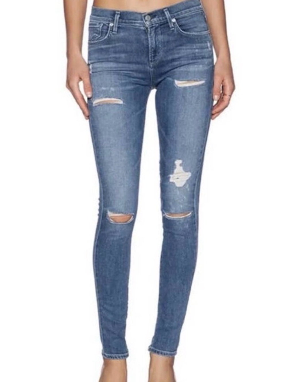 Agolde Sophie Distressed Skinny Jeans Size 28
